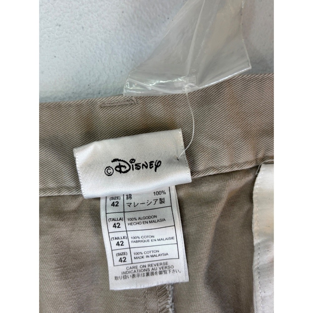 VINTAGE WALT DISNEY WORLD Mens Cargo Short Dad 90s Y2K Khaki 42 2XL Cotton Baggy - Picture 9 of 15